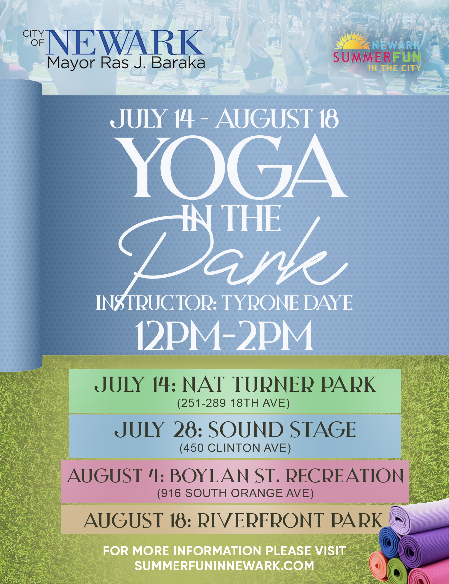 Yoga in the Park – BOYLAN ST. RECREATION – Summer Fun in Newark